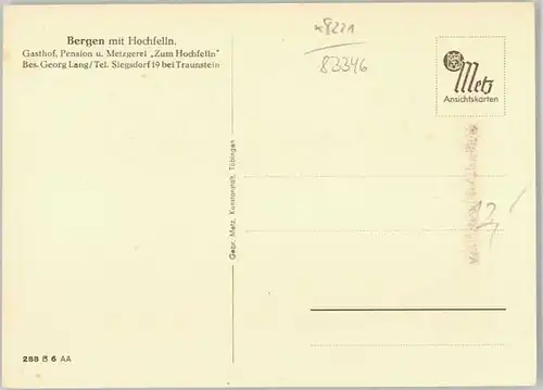 Bergen Chiemgau Bergen Oberbayern Gasthof zum Hochfelln   / Bergen /Traunstein LKR