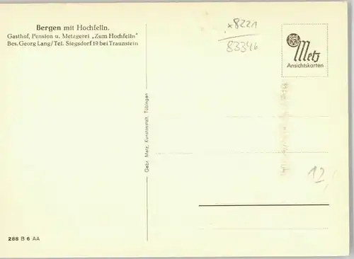 Bergen Chiemgau Bergen Oberbayern Gasthof zum Hochfelln   / Bergen /Traunstein LKR