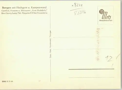 Bergen Chiemgau Bergen Oberbayern    / Bergen /Traunstein LKR