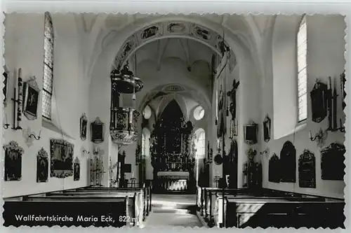 Bergen Chiemgau Bergen Oberbayern Wallfahrtsort Maria Eck ungelaufen ca. 1955 / Bergen /Traunstein LKR