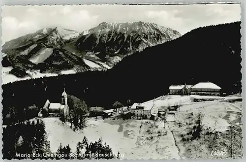 Bergen Chiemgau Bergen Oberbayern Wallfahrtsort Maria Eck Fliegeraufnahme ungelaufen ca. 1955 / Bergen /Traunstein LKR