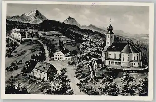 Bergen Chiemgau Bergen Oberbayern Wallfahrtsort Maria Eck o 1937 / Bergen /Traunstein LKR