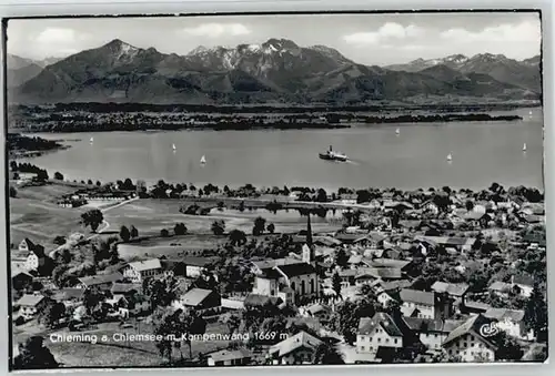 Chieming Chiemsee Chieming Kampenwand ungelaufen ca. 1955 / Chieming /Traunstein LKR