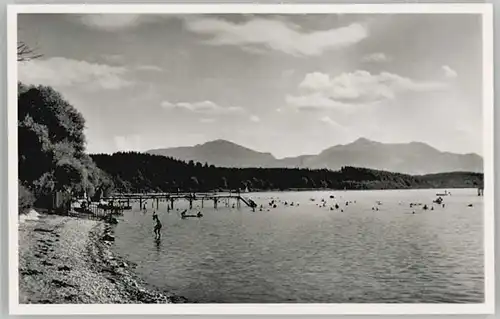 Chieming Chiemsee Chieming Badestrand ungelaufen ca. 1955 / Chieming /Traunstein LKR