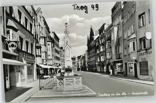 Trostberg Trostberg Hauptstrasse ungelaufen ca. 1955 / Trostberg /Traunstein LKR