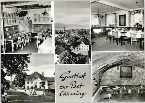 Chieming Chiemsee Chieming Gasthof zur Post ungelaufen ca. 1965 / Chieming /Traunstein LKR