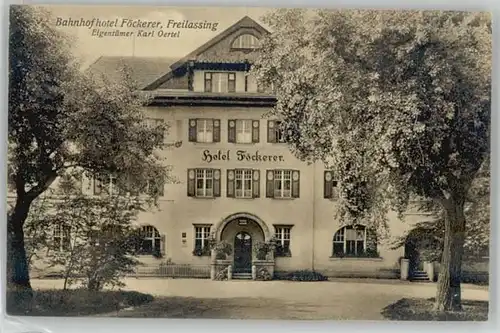 Freilassing Freilassing Hotel Foeckerer ungelaufen ca. 1910 / Freilassing /Berchtesgadener Land LKR