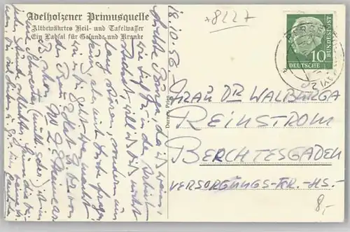 Siegsdorf Oberbayern Adelholzener Primusquelle x 1956