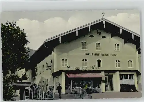 wd81745 Siegsdorf Oberbayern Siegsdorf Oberbayern [Handschriftlich] Gasthof  Neuen Post Kategorie. Siegsdorf Alte Ansichtskarten