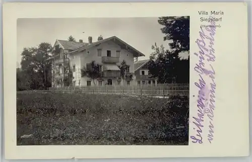 Siegsdorf Oberbayern Siegsdorf Oberbayern Villa Maria x 1909 / Siegsdorf /Traunstein LKR