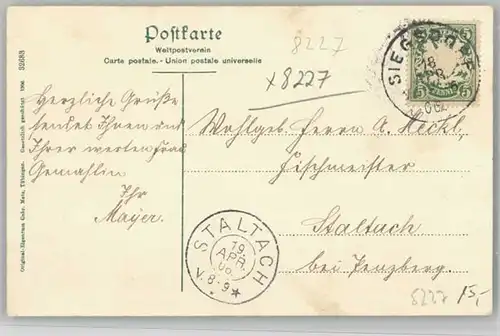 Siegsdorf Oberbayern  x 1906