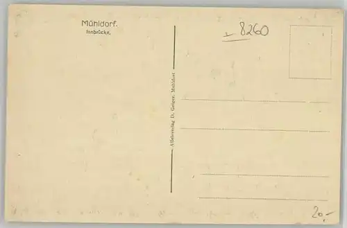 Muehldorf Inn Muehldorf Inn Innbruecke ungelaufen ca. 1920 / Muehldorf a.Inn /Muehldorf Inn LKR