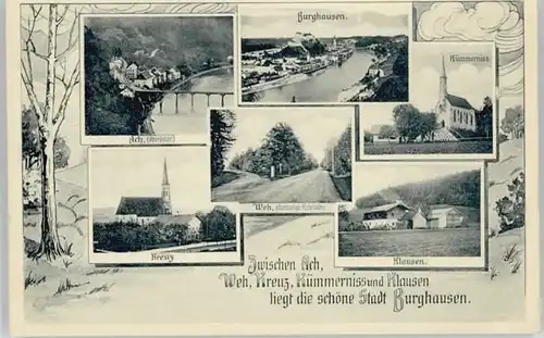 Burghausen Salzach Burghausen Salzach  ungelaufen ca. 1920 / Burghausen /Altoetting LKR