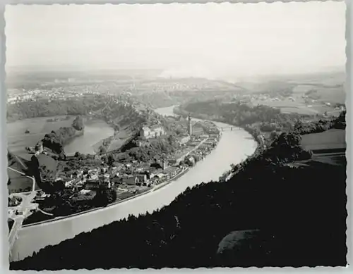 Burghausen Salzach Fliegeraufnahme o 1962