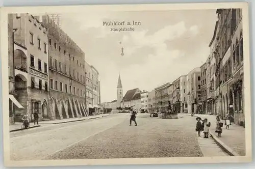 Muehldorf Inn Muehldorf Inn Hauptstrasse ungelaufen ca. 1920 / Muehldorf a.Inn /Muehldorf Inn LKR