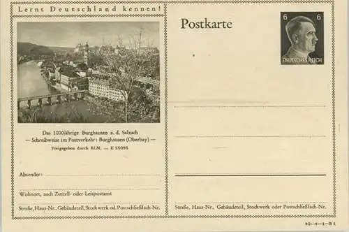 Burghausen Salzach Burghausen Salzach  ungelaufen ca. 1930 / Burghausen /Altoetting LKR