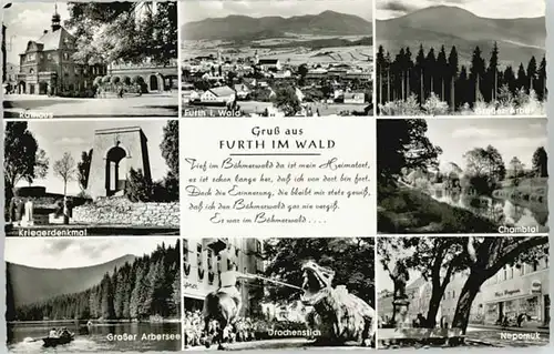 Furth Wald Rathaus Chambtal Nepomuk Drachenstich x 1975