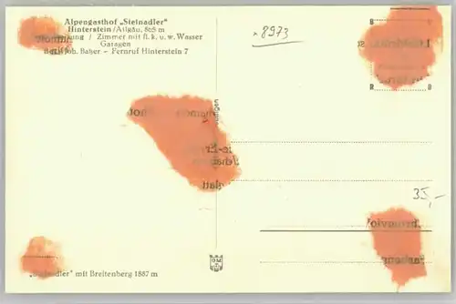 Hinterstein Bad Hindelang Hinterstein Gasthof Steinadler * / Bad Hindelang /Oberallgaeu LKR
