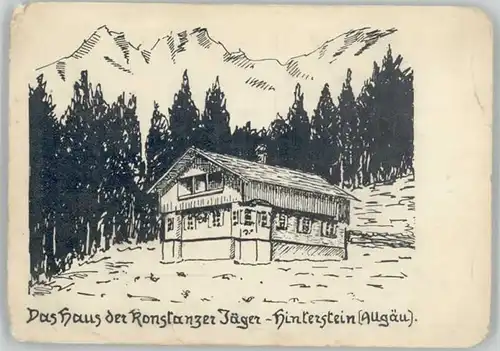 Hinterstein Bad Hindelang Hinterstein Kuenstlerkarte Haus der Konstanzer Jaeger * / Bad Hindelang /Oberallgaeu LKR