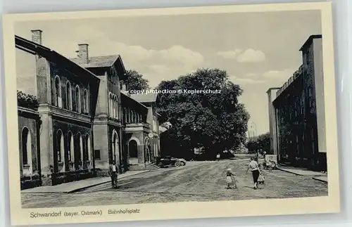 Schwandorf Schwandorf Bahnhofsplatz * 1940 / Schwandorf /Schwandorf LKR