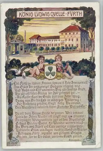 Fuerth Bayern Fuerth Koenig Ludwig Quelle Reim KuenstlerE. Schotte * 1920 / Fuerth /Fuerth LKR