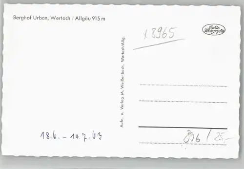 Wertach Berghof Urban * 1963