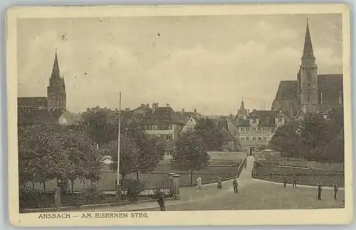 Ansbach Mittelfranken Eisernen Steg x 1911