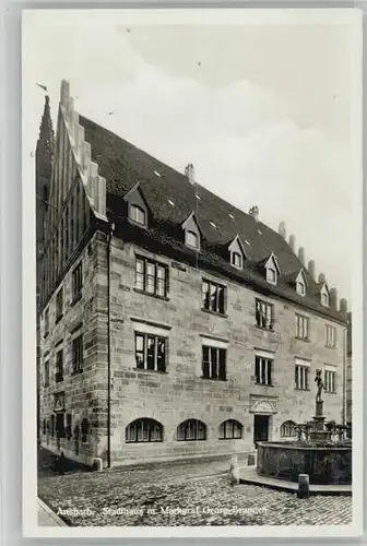 Ansbach Mittelfranken Markgraf Georg Brunnen  