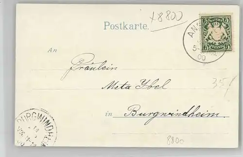 Ansbach Mittelfranken Ansbach Mittelfranken  x 1900 / Ansbach /Ansbach LKR