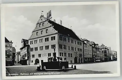 Ansbach Mittelfranken Markgraf Georg Brunnen  