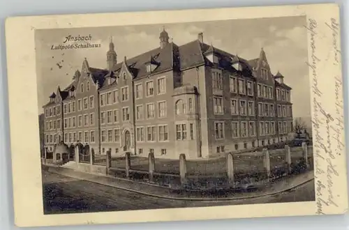 Ansbach Mittelfranken Luitpold Schule Feldpost  x 1915