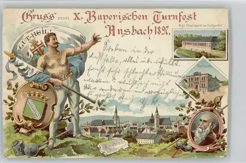 Ansbach Mittelfranken Turnfest x 1897