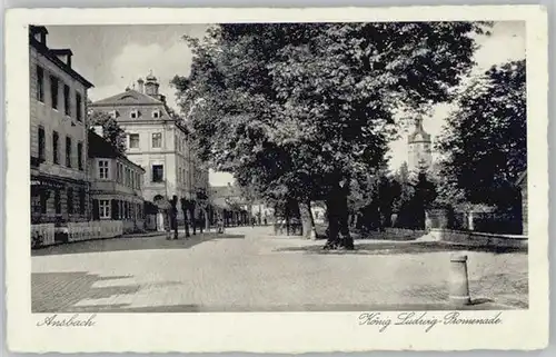 Ansbach Mittelfranken Koenig Ludwig Promenade x 1940