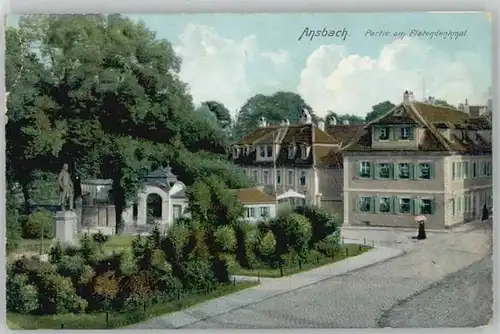 Ansbach Mittelfranken Platen Denkmal  x 1913