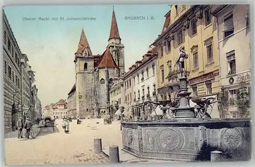 Ansbach Mittelfranken St. Johannis Kirche  x 1912