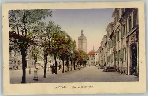 Ansbach Mittelfranken Maximilianstrasse x 1918