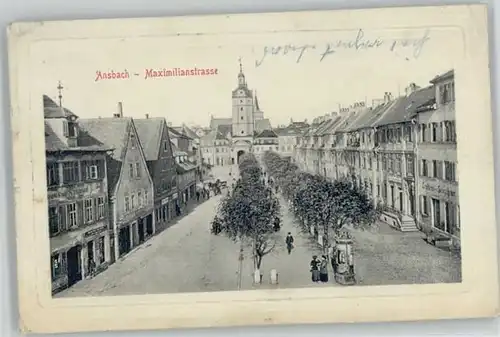 Ansbach Mittelfranken Maximilianstrasse x 1912