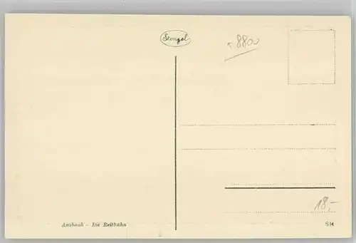 Ansbach Mittelfranken Ansbach Mittelfranken  ungelaufen ca. 1920 / Ansbach /Ansbach LKR