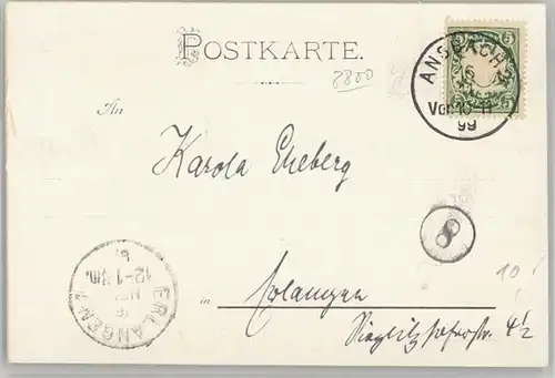 Ansbach Mittelfranken  x 1899