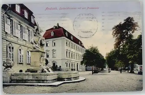 Ansbach Mittelfranken Luitpoldbrunnen x 1920