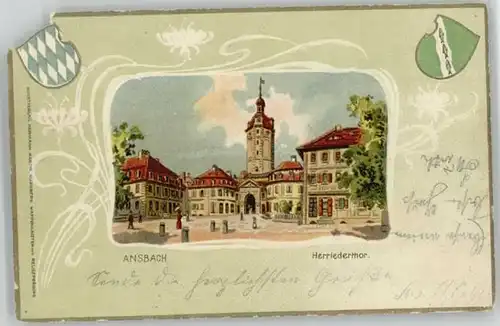 Ansbach Mittelfranken Herriederturm x 1903