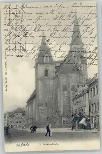 Ansbach Mittelfranken St. Johannis Kirche  x 1914