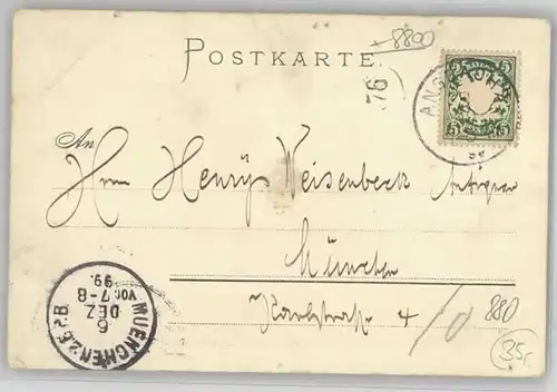 Ansbach Mittelfranken Ansbach Mittelfranken KuenstlerK. Zinn x 1899 / Ansbach /Ansbach LKR