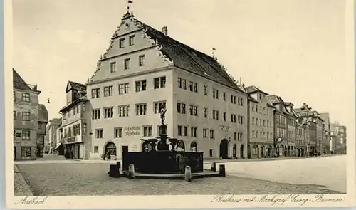 Ansbach Mittelfranken Markgraf Georg Brunnen x 1928