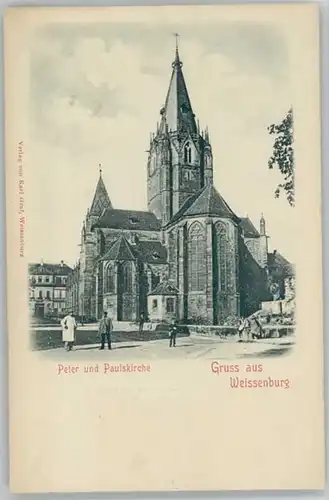 Weissenburg Bayern Weissenburg  Pauls Kirche  ungelaufen ca. 1900 / Weissenburg i.Bay. /Weissenburg-Gunzenhausen LKR