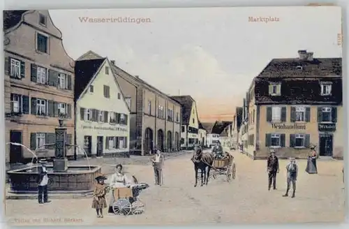 Wassertruedingen Wassertruedingen Marktplatz ungelaufen ca. 1910 / Wassertruedingen /Ansbach LKR