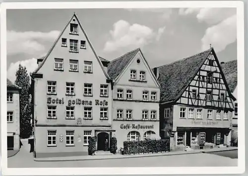 Weissenburg Bayern Weissenburg Bayern Hotel Goldene Rose ungelaufen ca. 1955 / Weissenburg i.Bay. /Weissenburg-Gunzenhausen LKR
