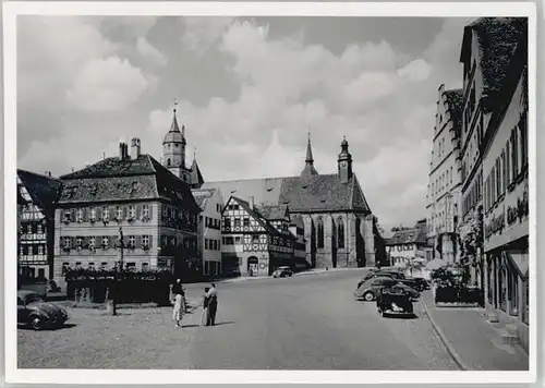 Feuchtwangen Feuchtwangen Marktplatz ungelaufen ca. 1955 / Feuchtwangen /Ansbach LKR