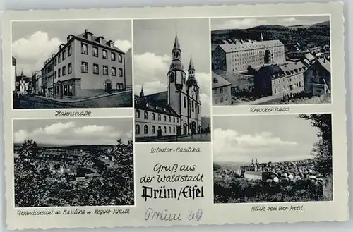 Pruem Eifel Hahnstrasse Salvator Basilika Krankenhaus * / Pruem /Eifelkreis Bitburg-Pruem LKR