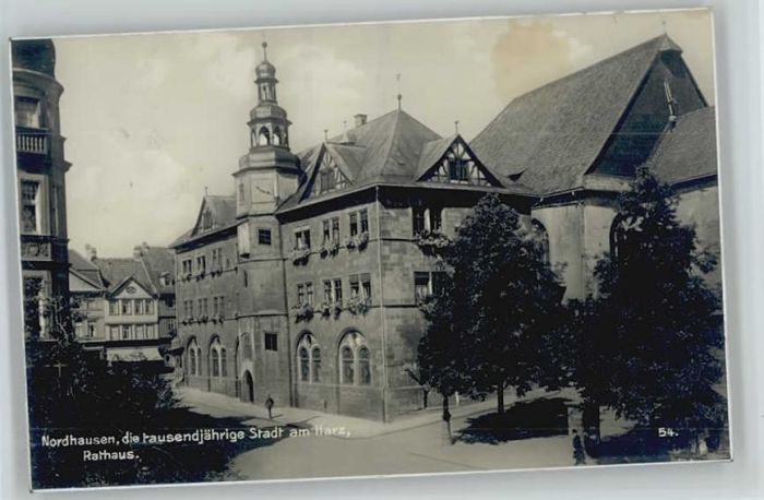 AK Nordhausen, Rathaus Nr. 9890574 - oldthing: Ansichtskarten Thüringen